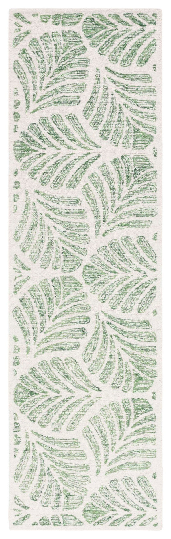 Safavieh Jardin Handcrafted Indian Wool Area Rug - Luxurious Botanical Motifs For Elegant Home Décor Ivory ,Green Indian Wool Jar729y-7sq