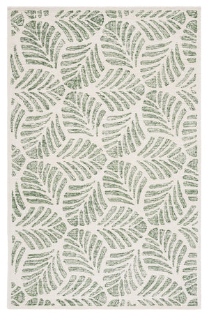 Safavieh Jardin Hand-Tufted 7Ft Round Ivory & Green Wool Rug — Low-Profile, Contemporary Floral Texture JAR729Y-7R
