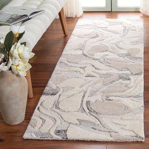 Safavieh Jardin Elegant Floral Area Rug - Luxurious Tufted Design For Cozy Living Spaces And Timeless Style Grey ,Ivory 85% Wool,15% Cotton Jar740f-3