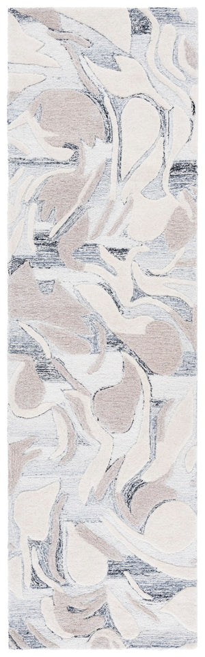 Safavieh Jardin Elegant Floral Area Rug - Luxurious Tufted Design For Cozy Living Spaces And Timeless Style Grey ,Ivory 85% Wool,15% Cotton Jar740f-3