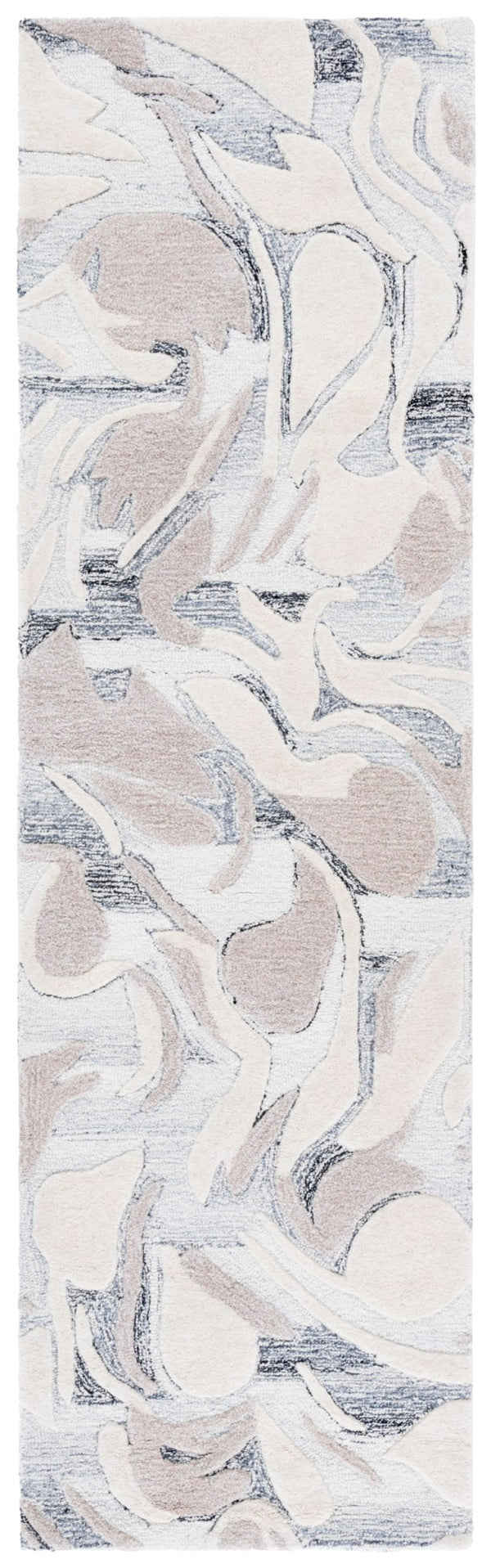 Safavieh Jardin Elegant Floral Area Rug - Luxurious Tufted Design For Cozy Living Spaces And Timeless Style Grey ,Ivory 85% Wool,15% Cotton Jar740f-3