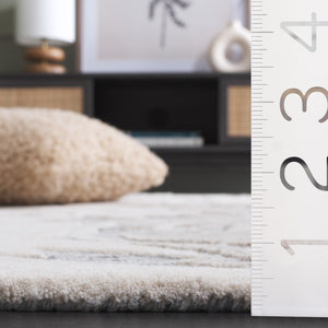 Safavieh Jardin Hand Tufted Wool & Cotton Area Rug - Elegant Floral Design For Modern & Traditional Spaces Grey ,Ivory 85% Wool,15% Cotton Jar740f-5