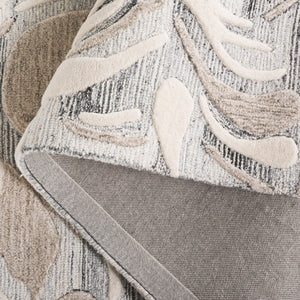 Safavieh Jardin Elegant Floral Area Rug - Luxurious Tufted Design For Cozy Living Spaces And Timeless Style Grey ,Ivory 85% Wool,15% Cotton Jar740f-3