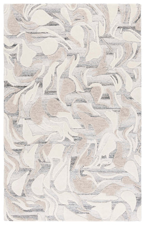 Safavieh Jardin Hand Tufted Wool & Cotton Area Rug - Elegant Floral Design For Modern & Traditional Spaces Grey ,Ivory 85% Wool,15% Cotton Jar740f-5