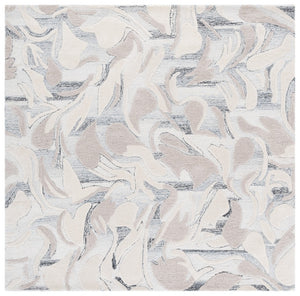 Safavieh Jardin Elegant Floral Area Rug - Luxurious Tufted Design For Cozy Living Spaces And Timeless Style Grey ,Ivory 85% Wool,15% Cotton Jar740f-3