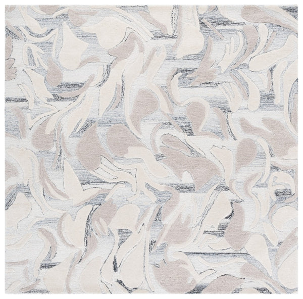 Safavieh Jardin Elegant Floral Area Rug - Luxurious Tufted Design For Cozy Living Spaces And Timeless Style Grey ,Ivory 85% Wool,15% Cotton Jar740f-3