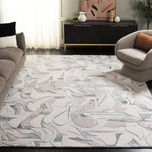 Safavieh Jardin Elegant Floral Area Rug - Luxurious Tufted Design For Cozy Living Spaces And Timeless Style Grey ,Ivory 85% Wool,15% Cotton Jar740f-3