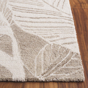Safavieh Jardin Hand Tufted Wool Runner Rug - Elegant Floral Design For Hallways & Narrow Spaces, 85% Wool Ivory ,Beige 85% Wool,15% Cotton Jar741b-5