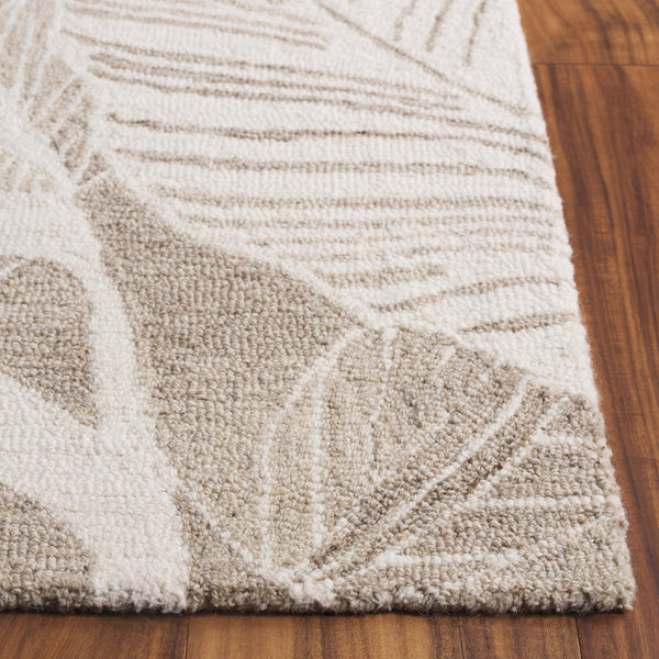 Safavieh Jardin Hand Tufted Wool Runner Rug - Elegant Floral Design For Hallways & Narrow Spaces, 85% Wool Ivory ,Beige 85% Wool,15% Cotton Jar741b-5