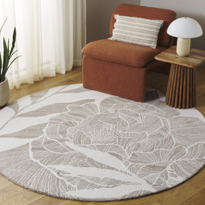 Safavieh Jardin Hand Tufted Wool Runner Rug - Elegant Floral Design For Hallways & Narrow Spaces, 85% Wool Ivory ,Beige 85% Wool,15% Cotton Jar741b-6r