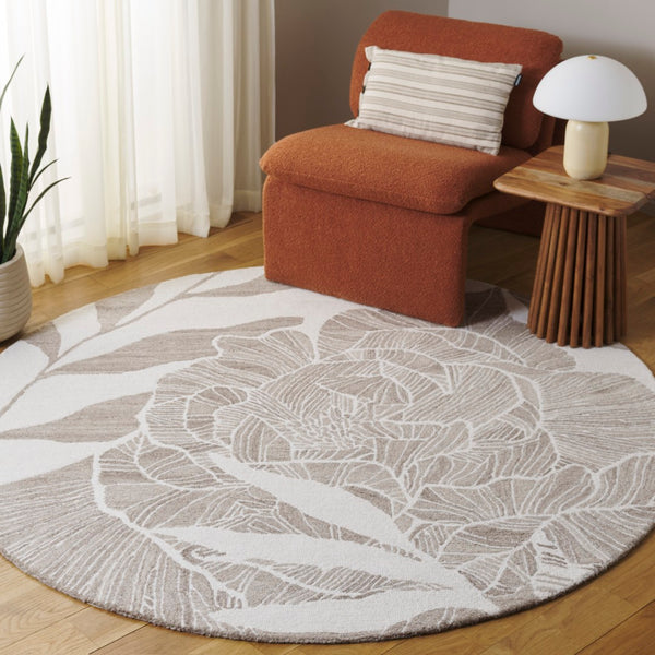 Safavieh Jardin Hand-tufted Area Rug – Luxurious Wool & Cotton Blend With Floral Design For Timeless Elegance Ivory ,Beige 85% Wool,15% Cotton Jar741b-4