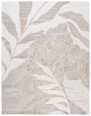 Safavieh Jardin Hand Tufted Wool Runner Rug - Elegant Floral Design For Hallways & Narrow Spaces, 85% Wool Ivory ,Beige 85% Wool,15% Cotton Jar741b-8