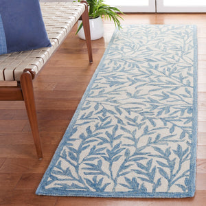 Safavieh Jardin Hand Tufted Wool Cotton Blend Area Rug - Timeless Elegance For Any Room Decor Style Ivory ,Blue 80% Wool,20% Cotton Jar753l-211