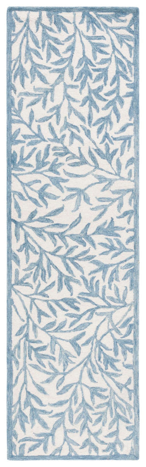 Safavieh Jardin Hand Tufted Wool Cotton Blend Area Rug - Timeless Elegance For Any Room Decor Style Ivory ,Blue 80% Wool,20% Cotton Jar753l-211