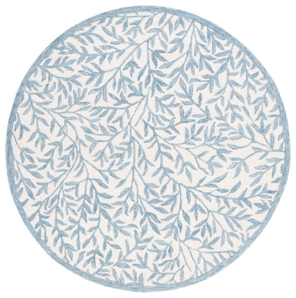 Safavieh Jardin Hand Tufted Wool Cotton Blend Area Rug - Timeless Elegance For Any Room Decor Style Ivory ,Blue 80% Wool,20% Cotton Jar753l-211