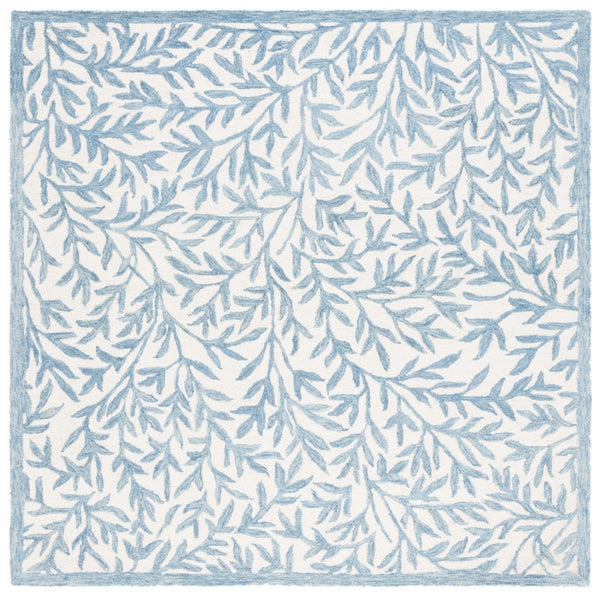 Safavieh Jardin Hand Tufted Wool Cotton Blend Area Rug - Timeless Elegance For Any Room Decor Style Ivory ,Blue 80% Wool,20% Cotton Jar753l-211