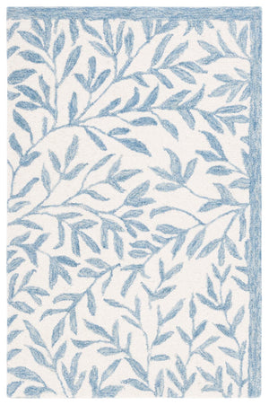 Safavieh Jardin Hand Tufted Wool Cotton Blend Area Rug - Timeless Elegance For Any Room Decor Style Ivory ,Blue 80% Wool,20% Cotton Jar753l-211