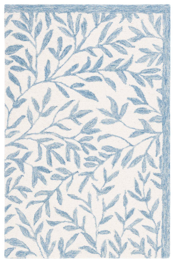 Safavieh Jardin Hand Tufted Wool Cotton Blend Area Rug - Timeless Elegance For Any Room Decor Style Ivory ,Blue 80% Wool,20% Cotton Jar753l-211