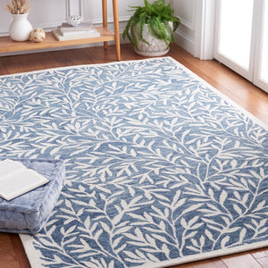 Safavieh Jardin Hand Tufted Wool Cotton Blend Area Rug - Timeless Elegance For Any Room Decor Style Blue ,Ivory 80% Wool,20% Cotton Jar753m-6