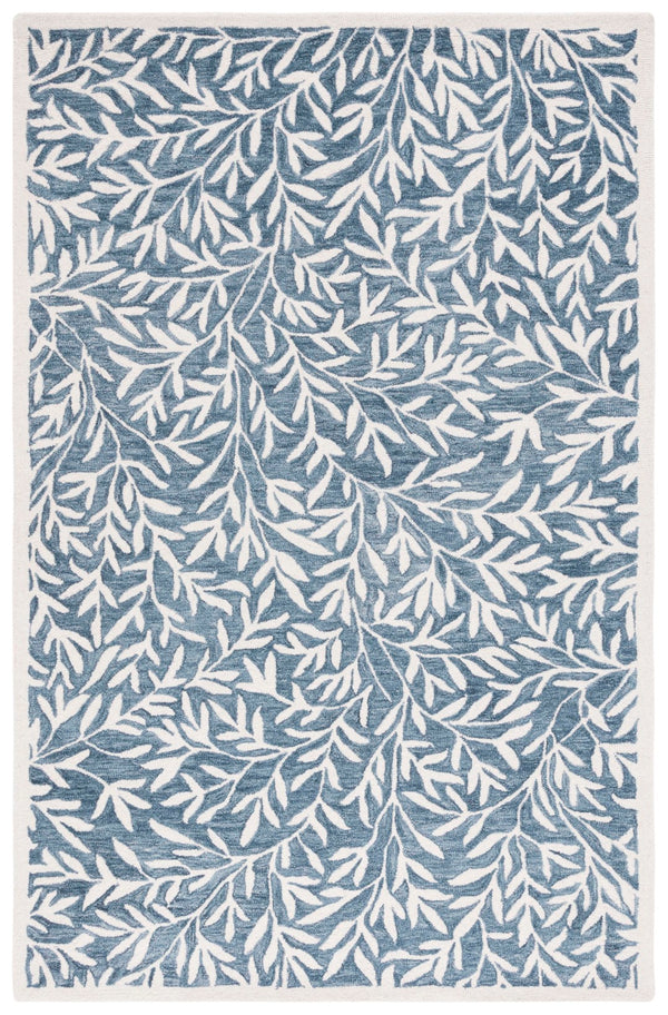 Safavieh Jardin Hand Tufted Wool Cotton Blend Area Rug - Timeless Elegance For Any Room Decor Style Blue ,Ivory 80% Wool,20% Cotton Jar753m-6