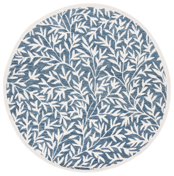 Safavieh Jardin Hand Tufted Wool Cotton Blend Area Rug - Timeless Elegance For Any Room Decor Style Blue ,Ivory 80% Wool,20% Cotton Jar753m-6