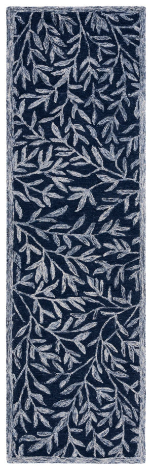 Safavieh Jardin Hand Tufted Wool Cotton Blend Area Rug - Timeless Elegance For Any Room Decor Style Navy ,Ivory 80% Wool,20% Cotton Jar753n-9