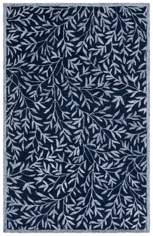 Safavieh Jardin Hand Tufted Wool Cotton Blend Area Rug - Timeless Elegance For Any Room Decor Style Navy ,Ivory 80% Wool,20% Cotton Jar753n-9
