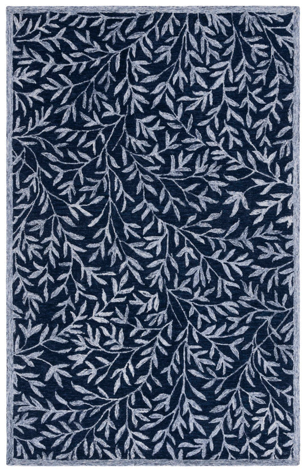 Safavieh Jardin Hand Tufted Wool Cotton Blend Area Rug - Timeless Elegance For Any Room Decor Style Navy ,Ivory 80% Wool,20% Cotton Jar753n-9