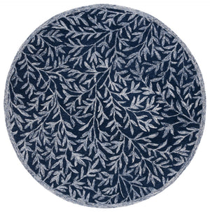 Safavieh Jardin Hand Tufted Wool Cotton Blend Area Rug - Timeless Elegance For Any Room Decor Style Navy ,Ivory 80% Wool,20% Cotton Jar753n-9