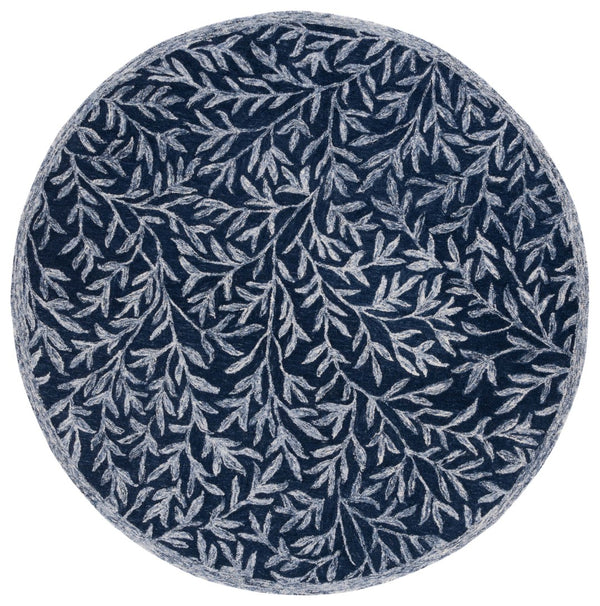 Safavieh Jardin Hand Tufted Wool Cotton Blend Area Rug - Timeless Elegance For Any Room Decor Style Navy ,Ivory 80% Wool,20% Cotton Jar753n-9