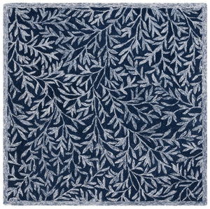 Safavieh Jardin Hand Tufted Wool Cotton Blend Area Rug - Timeless Elegance For Any Room Decor Style Navy ,Ivory 80% Wool,20% Cotton Jar753n-9