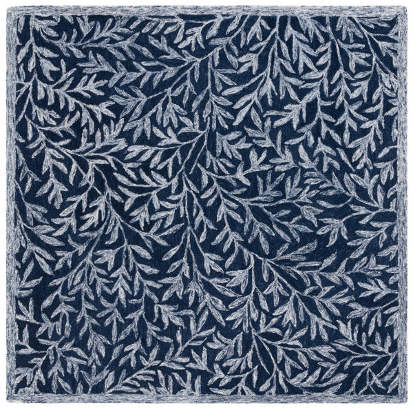 Safavieh Jardin Hand Tufted Wool Cotton Blend Area Rug - Timeless Elegance For Any Room Decor Style Navy ,Ivory 80% Wool,20% Cotton Jar753n-9