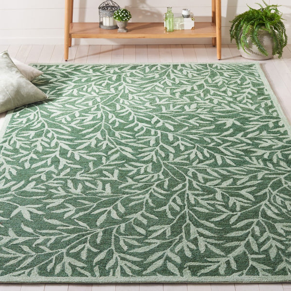 Safavieh Jardin Hand Tufted Wool Cotton Blend Area Rug - Timeless Elegance For Any Room Decor Style Green 80% Wool And 20% Cotton Jar753y-213