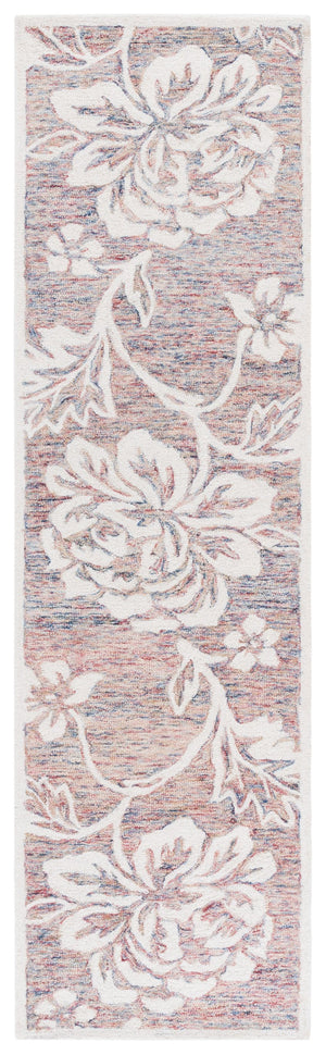 Safavieh Jardin Hand-tufted Runner Rug - Luxurious Floral Design For Elegant Hallways And Living Spaces Grey ,Ivory 80% Wool,20% Cotton Jar757f-28