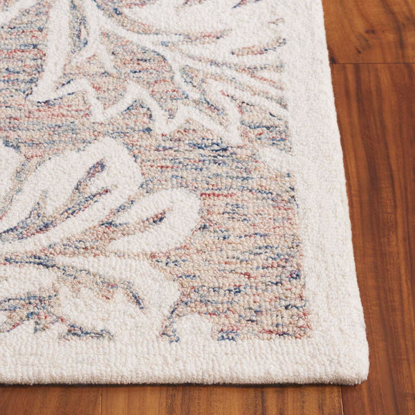 Safavieh Jardin Hand-tufted Runner Rug - Luxurious Floral Design For Elegant Hallways And Living Spaces Grey ,Ivory 80% Wool,20% Cotton Jar757f-5