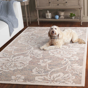 Safavieh Jardin Elegant Floral Hand-tufted Area Rug - Timeless Charm And Comfort For Any Home Décor Space Grey ,Ivory 80% Wool,20% Cotton Jar757f-3