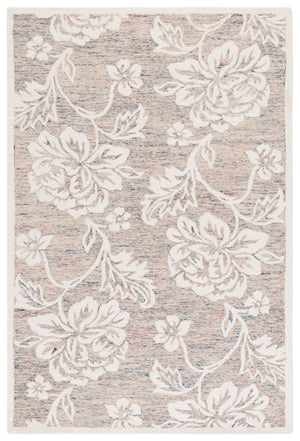 Safavieh Jardin Hand-tufted Runner Rug - Luxurious Floral Design For Elegant Hallways And Living Spaces Grey ,Ivory 80% Wool,20% Cotton Jar757f-5