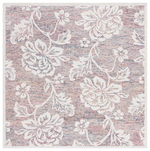 Safavieh Jardin Hand-tufted Runner Rug - Luxurious Floral Design For Elegant Hallways And Living Spaces Grey ,Ivory 80% Wool,20% Cotton Jar757f-6sq