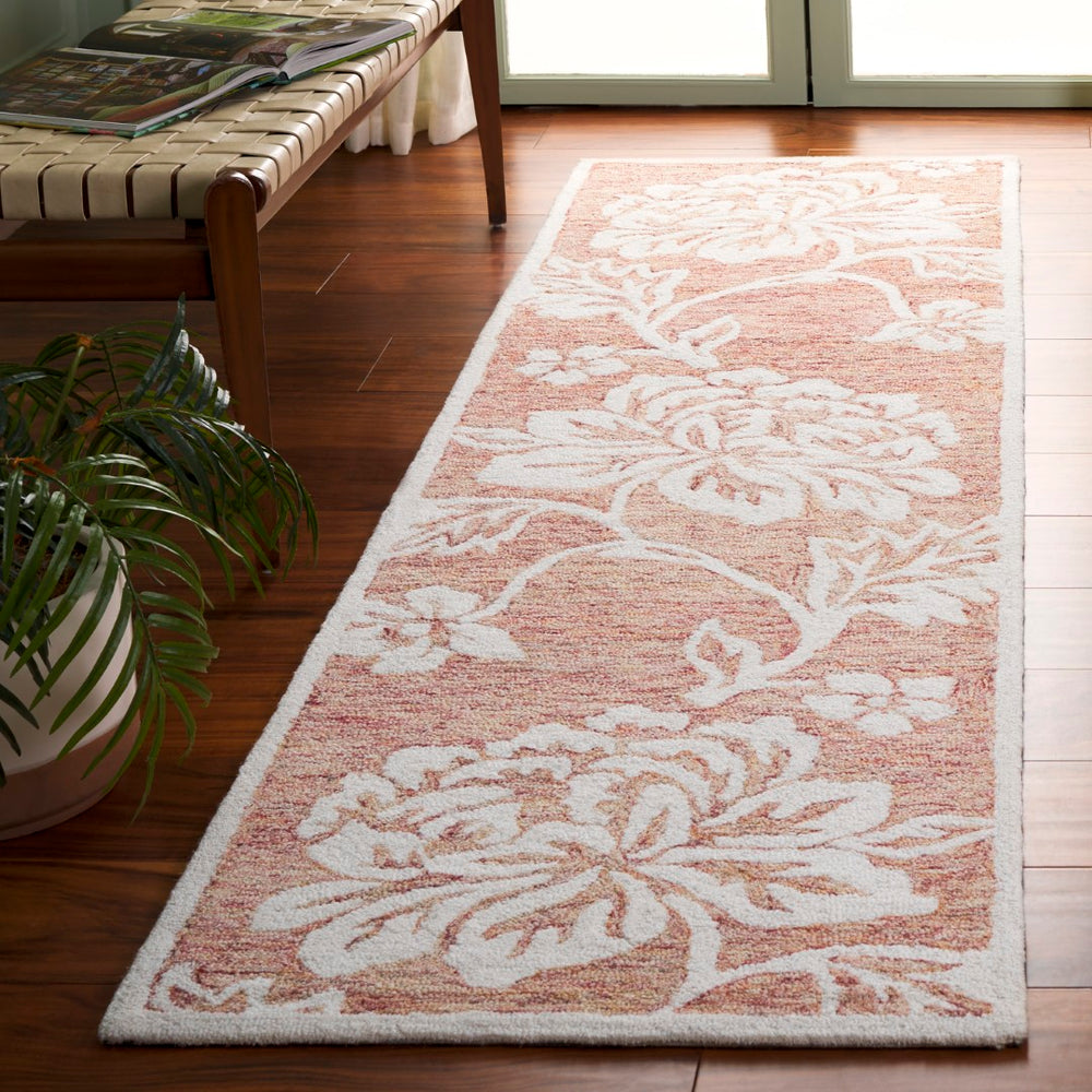 Safavieh Jardin Elegant Floral Hand-tufted Area Rug - Timeless Charm And Comfort For Any Home Décor Space Rust ,Ivory 80% Wool,20% Cotton Jar757p-8