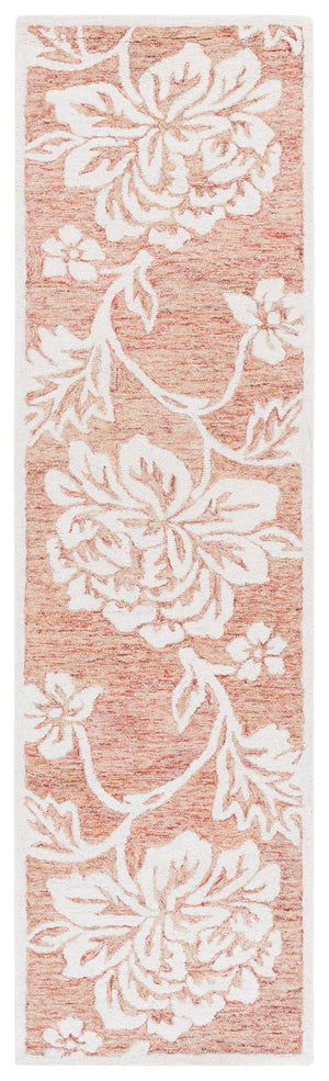 Safavieh Jardin Hand-tufted Runner Rug - Luxurious Floral Design For Elegant Hallways And Living Spaces Rust ,Ivory 80% Wool,20% Cotton Jar757p-28