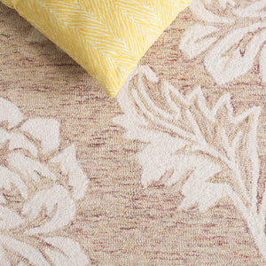 Safavieh Jardin Hand-tufted Runner Rug - Luxurious Floral Design For Elegant Hallways And Living Spaces Rust ,Ivory 80% Wool,20% Cotton Jar757p-5