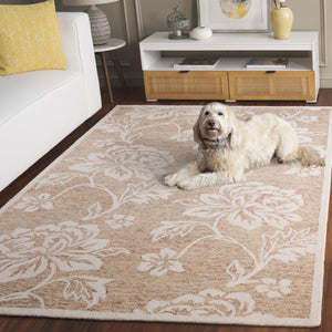 Safavieh Jardin Hand-tufted Runner Rug - Luxurious Floral Design For Elegant Hallways And Living Spaces Rust ,Ivory 80% Wool,20% Cotton Jar757p-5