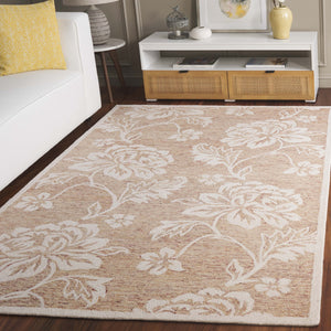 Safavieh Jardin Hand-tufted Runner Rug - Luxurious Floral Design For Elegant Hallways And Living Spaces Rust ,Ivory 80% Wool,20% Cotton Jar757p-5