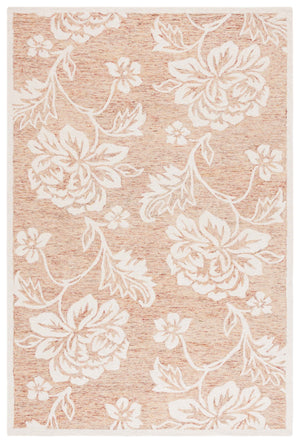 Safavieh Jardin Hand-tufted Runner Rug - Luxurious Floral Design For Elegant Hallways And Living Spaces Rust ,Ivory 80% Wool,20% Cotton Jar757p-5