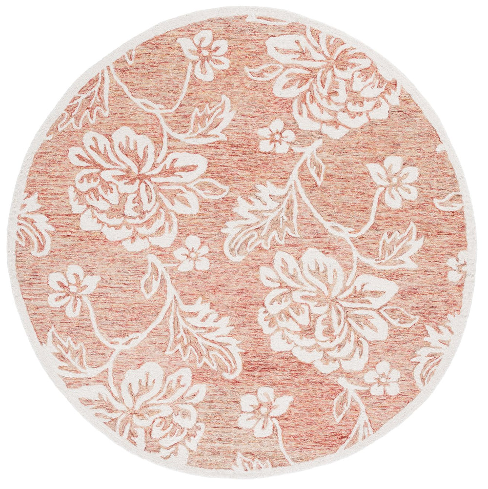 Safavieh Jardin Hand-tufted Runner Rug - Luxurious Floral Design For Elegant Hallways And Living Spaces Rust ,Ivory 80% Wool,20% Cotton Jar757p-6r