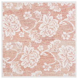 Safavieh Jardin Hand-tufted Runner Rug - Luxurious Floral Design For Elegant Hallways And Living Spaces Rust ,Ivory 80% Wool,20% Cotton Jar757p-6sq
