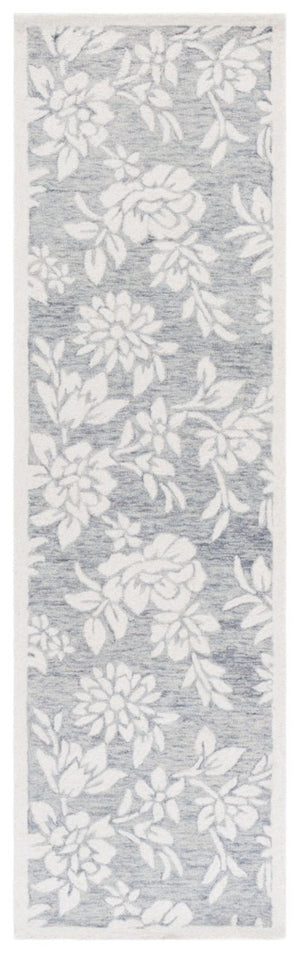 Safavieh Jardin Hand-tufted Grey And Ivory Floral Area Rug - Luxurious Softness And Timeless Elegance For Your Home Grey ,Ivory 80% Wool,20% Cotton Jar758f-4