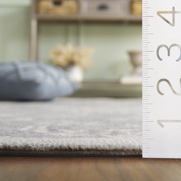 Safavieh Jardin Luxurious Hand-tufted Floral Runner Rug In Elegant Grey Hues - Comfort & Style Combined Grey ,Ivory 80% Wool,20% Cotton Jar758f-5