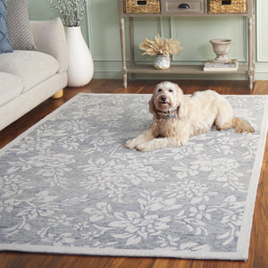Safavieh Jardin Hand-tufted Grey And Ivory Floral Area Rug - Luxurious Softness And Timeless Elegance For Your Home Grey ,Ivory 80% Wool,20% Cotton Jar758f-4