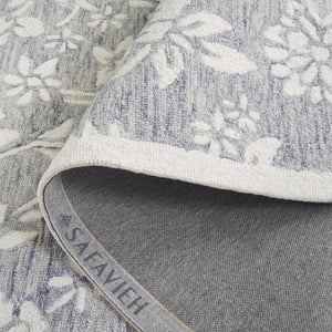 Safavieh Jardin Luxurious Hand-tufted Floral Runner Rug In Elegant Grey Hues - Comfort & Style Combined Grey ,Ivory 80% Wool,20% Cotton Jar758f-5